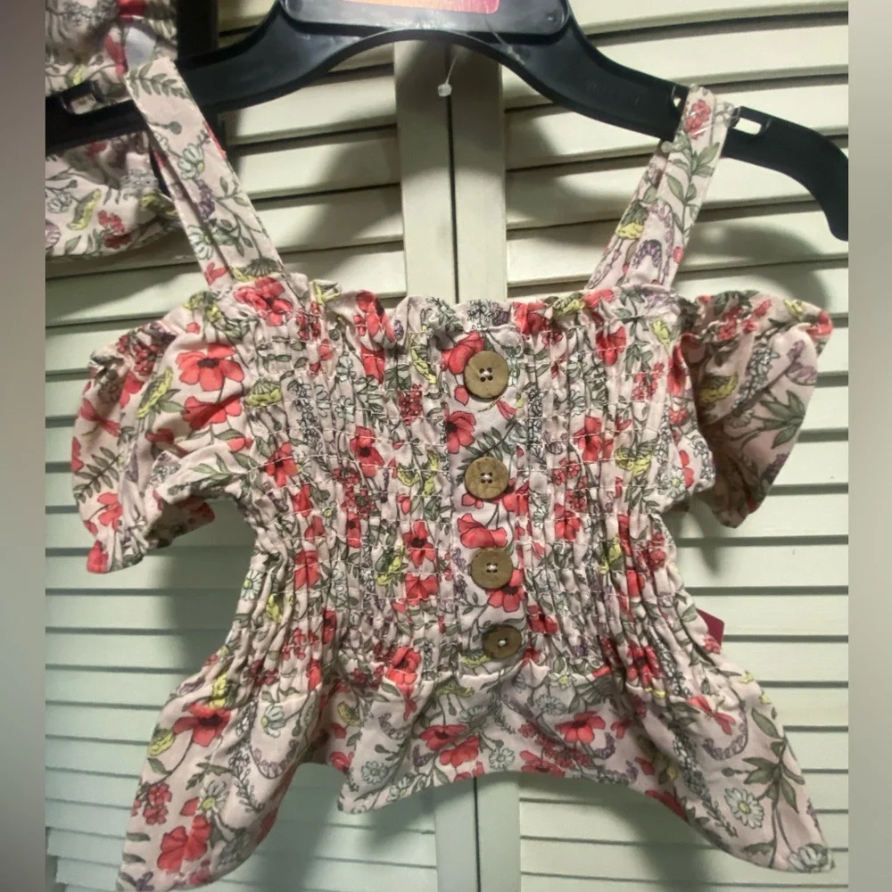 Little Girls Floral Short‎ Set